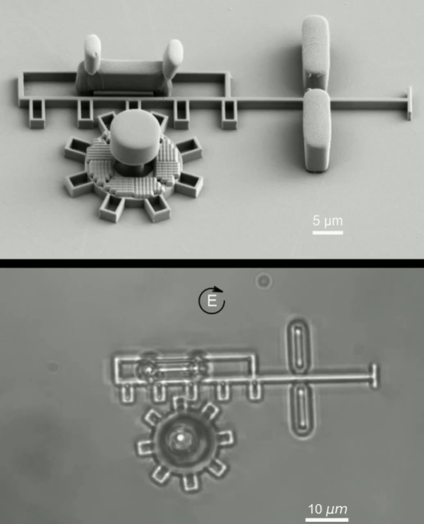 Light-Driven Microgear Technology: Laser-Driven Mini Motors and Applications